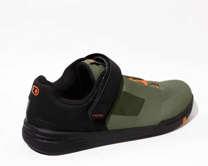 Crankbrothers Stamp Speed Lace Flat Pedal Mountain Bike shoe - Green/Black/Orange-1